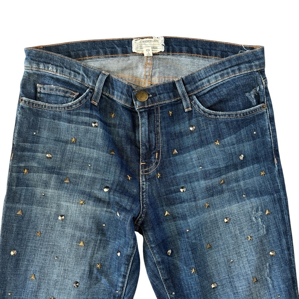 Current Elliott The Ankle Skinny Cheville Jean Size 29 Gold Embellishments